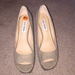Steve Madden Peep-Toe Wedges